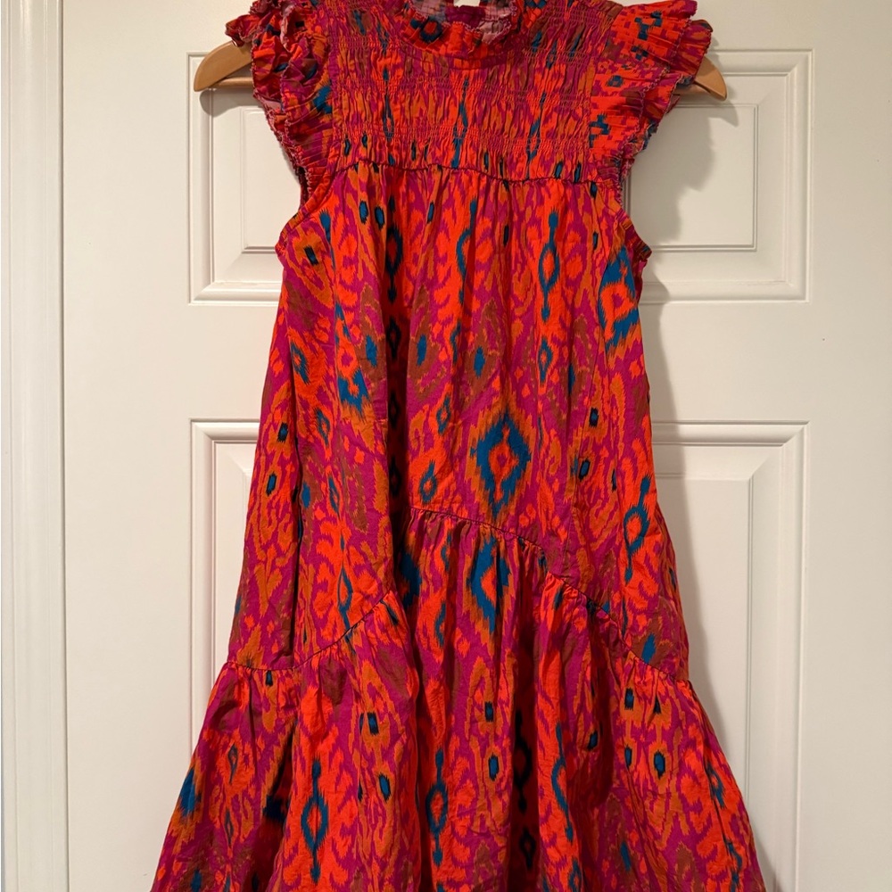 Vibrant Pink and Orange Love the Label Dress